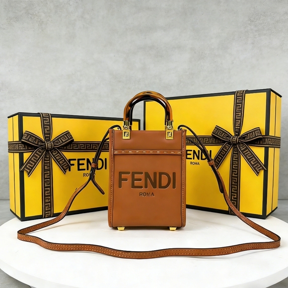 Fendi Shoes - <AUTHENTIC>Fendi Roma Mini Vertical Boxy Top Handle Bag